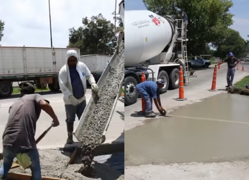 Esta obra da inicio a la etapa de hormigonado que se extenderá sobre esta misma calle, desde la rotonda hasta la calle Belgrano.