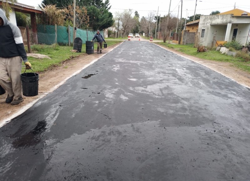 Labores sobre calle Guillermo Brown.