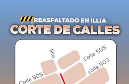 Cierran la calle Illia por obras